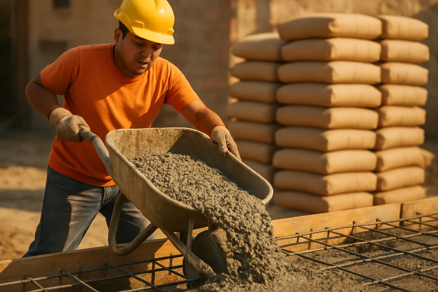 Portada: 7 a 8 bultos de cemento de 50 kg por metro cúbico de concreto 1:2:3