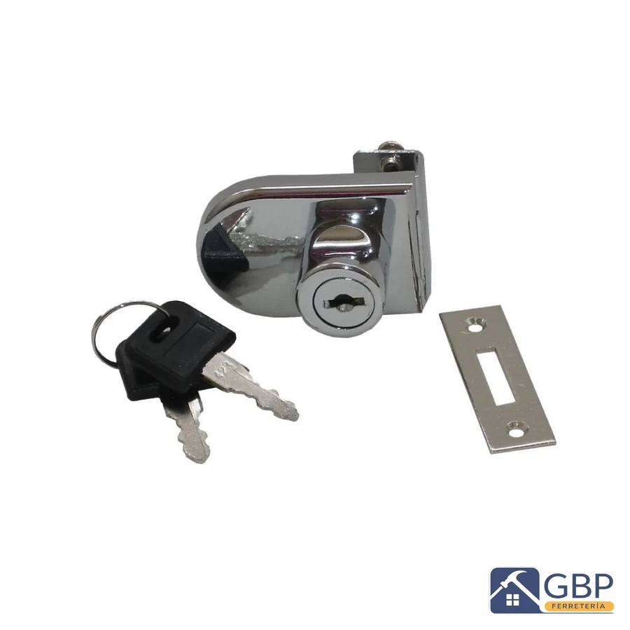 Cerradura Sencilla para Vitrina y Puerta de Vidrio - Genérico