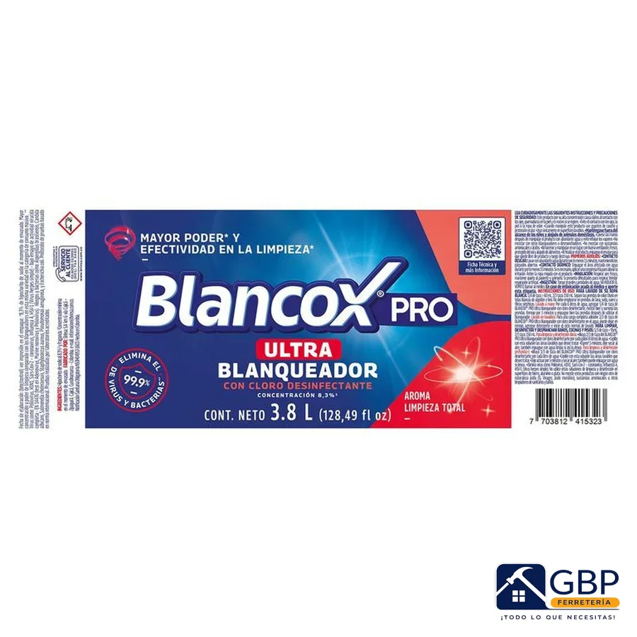 Hipoclorito de Sodio (Blanqueador) x Galón - Genérico