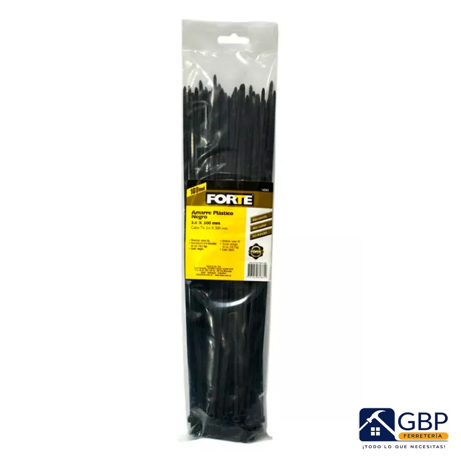 Amarre Plástico 30 cm x 100 Unidades - Forte