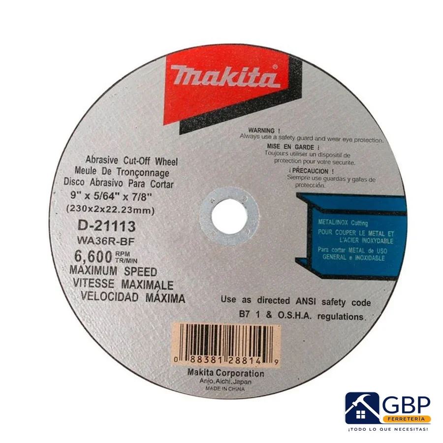 Disco Abrasivo 9" - Makita