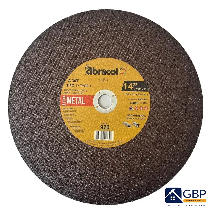Disco Tronzadora Fino 14" - Abracol